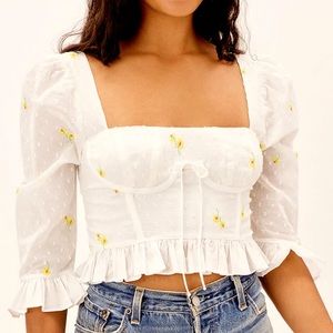 For Love and Lemons Abby Blouse Sz S